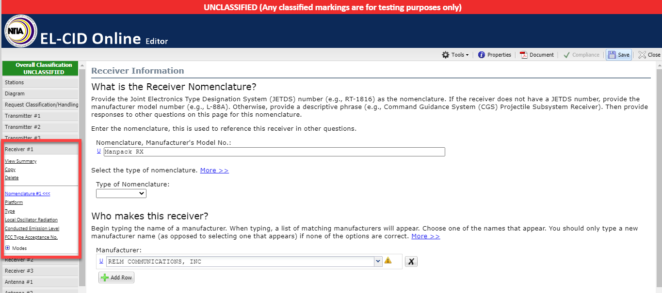 Antenna Information Accessed from Station Equipment Link